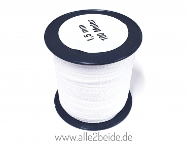 1x100m PP Kordel 1,5mm weiß